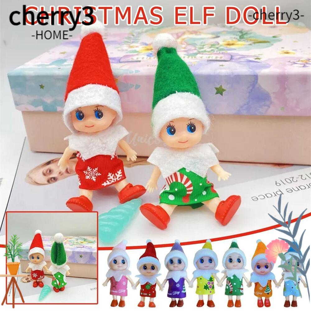 cherry3-ตุ๊กตาเอลฟ์-ผ้าสักหลาด-เครื่องประดับคริสต์มาส-ของเล่นสําหรับเด็ก-3-ชิ้น