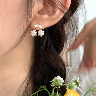 ต่างหูเพทาย รูปเชอร์รี่น่ารัก ประดับไข่มุก เข้ากับทุกการแต่งกาย สไตล์เรียบง่าย
