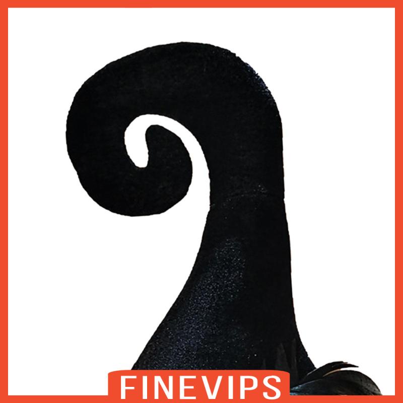 finevips-หมวกแม่มด-หมวกคอสเพลย์-สีดํา-เหมาะกับงานปาร์ตี้ฮาโลวีน-สําหรับผู้หญิง-และผู้ชาย