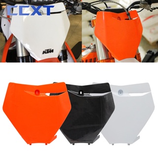 แผ่นพลาสติกครอบป้ายทะเบียนรถจักรยานยนต์ สีดํา สีขาว สีส้ม สําหรับ KTM EXC EXCF SX SXF XC XCF XCW XCFW 125 150 250 300 350 450