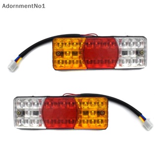 Adornmentno1 ไฟเลี้ยว ไฟเบรก LED 12V กันน้ํา 3 สี สําหรับรถจักรยานยนต์