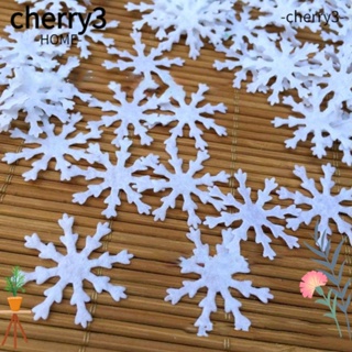 Cherry3 สติกเกอร์ ลายเกล็ดหิมะ สีขาว สําหรับตกแต่งผนัง หน้าต่าง ปาร์ตี้ 500 ชิ้น