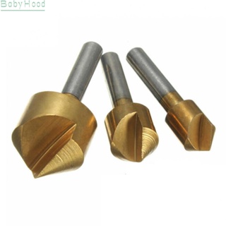 【Big Discounts】3pcs Single Flute 90° Edge Chamfer Countersink Deburring Drill Bit 3/8 1/2 3/4#BBHOOD