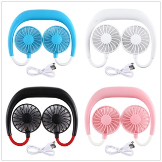 Spot second hair# explosion mini neck fan wearable lazy fan hand-held folding fan rechargeable small fan generation 8cc