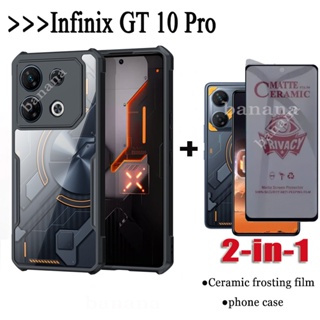 2 IN 1 เคสโทรศัพท์มือถือ เซรามิคนิ่ม ผิวด้าน กันกระแทก สําหรับ infinix GT 10 Pro Note 30 Pro Note 30 4G 5G Note 30 Vip