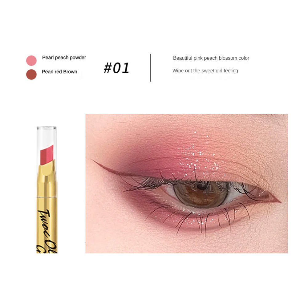 lazy-gradient-ปากกาอายแชโดว์สองสี-pearlescent-fine-flash-repair-volume-high-gloss-pen-lying-silkworm-pen-eyeshadow-stick-waterproof-cod