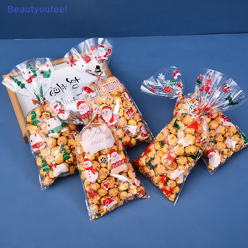 beautyoufeel-ถุงของขวัญคริสต์มาส-สําหรับใส่คุกกี้-ขนมหวาน-50-ชิ้น
