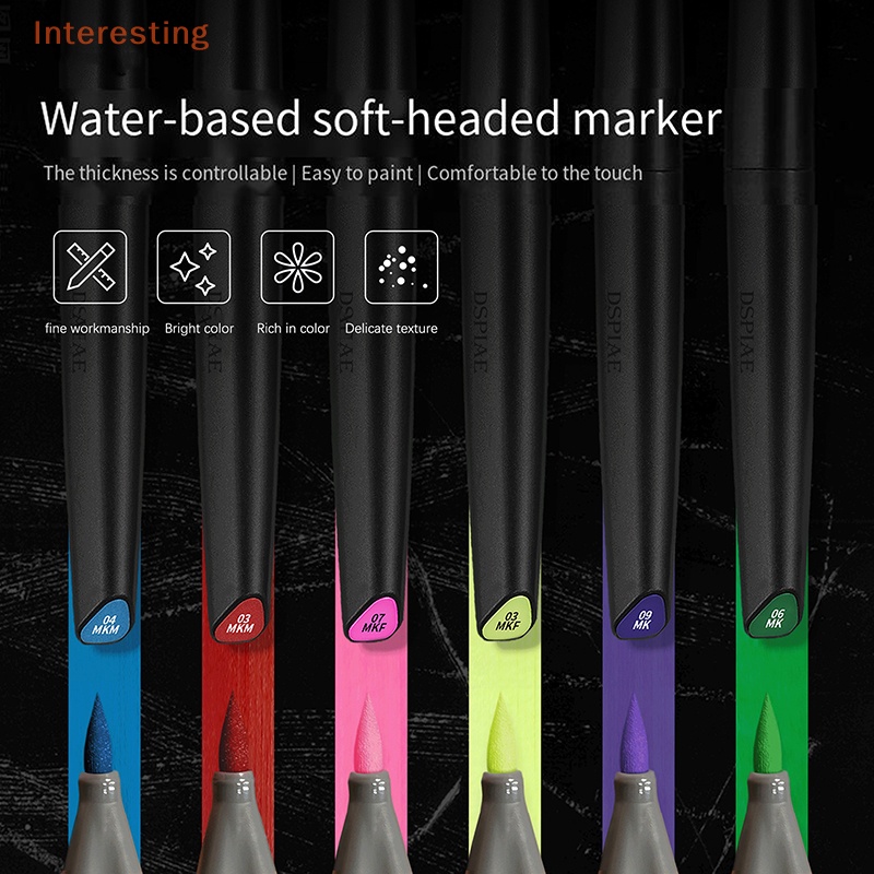 interesting-ปากกามาร์กเกอร์-ปลายนิ่ม-สําหรับวาดภาพ-ระบายสี-diy