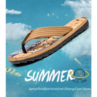 ALU286 Club รองเท้าแตะชายหาด Flip-flops ชายเกาหลีเทรนด์ 2022 ใหม่แฟชั่นด้านนอกสวมรองเท้าแตะชายหาด Men