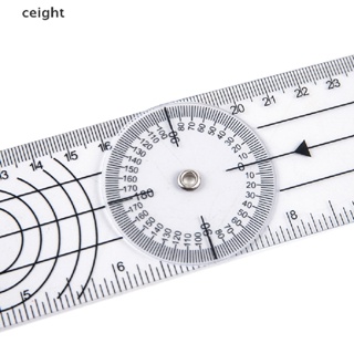 [ceight] ไม้บรรทัดวัดมุม หมุนได้ 360 องศา 0-140 มม.