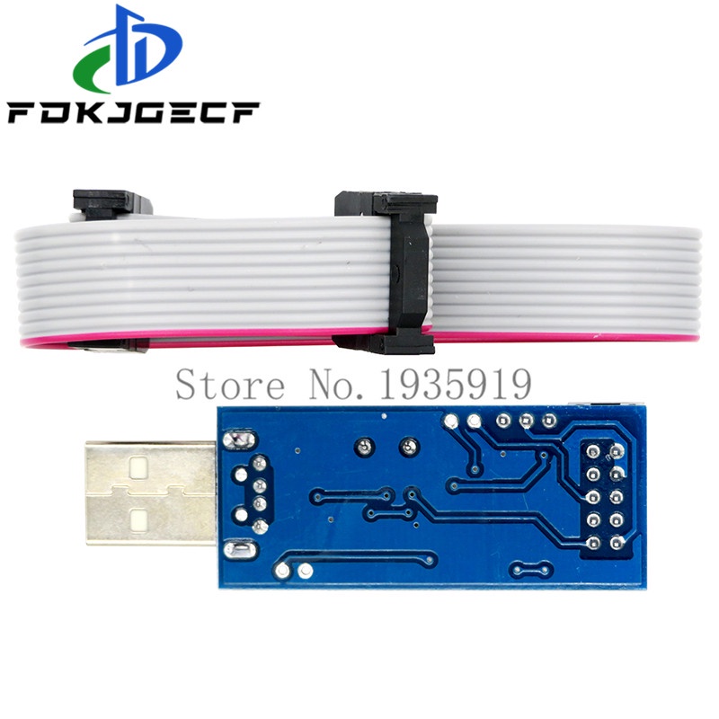 บอร์ดอะแดปเตอร์ 10Pin เป็น 6 Pin และโปรแกรมเมอร์ USBASP USBISP AVR USB ...