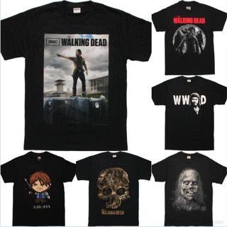 เสื้อยืดแขนสั้นลําลอง พิมพ์ลายกราฟฟิค The Walking Dead 3 มิติ แฟชั่นสําหรับผู้ชาย และผู้หญิง