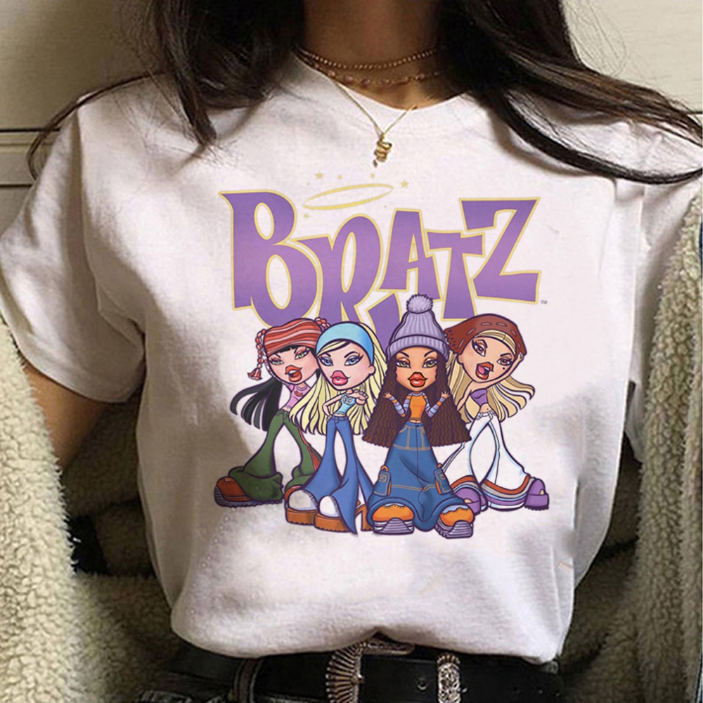 เสื้อยืด-พิมพ์ลายอนิเมะ-bratz-y2k-สําหรับผู้หญิง