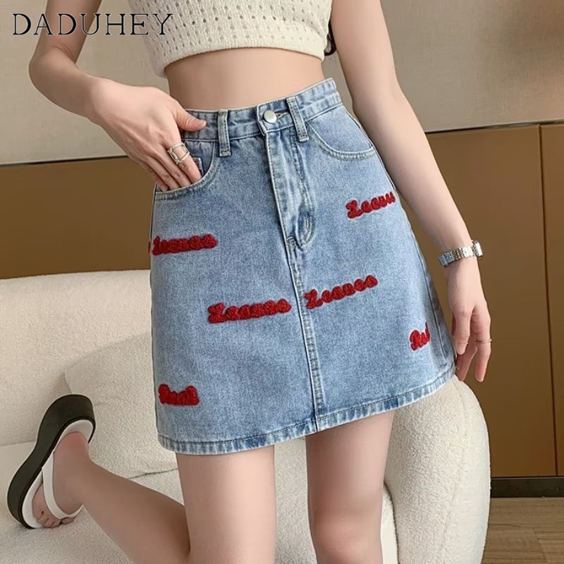 daduhey-womens-summer-2023-new-high-waist-denim-skirt-students-slimming-versatile-korean-style-fashion-a-line-skirt