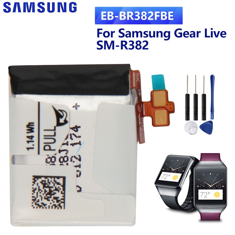 SAMSUNGแบตเตอรี่ทดแทนEB-BR382FBEสำหรับSamsungเกียร์สดSM-R382สมาร์ท ...