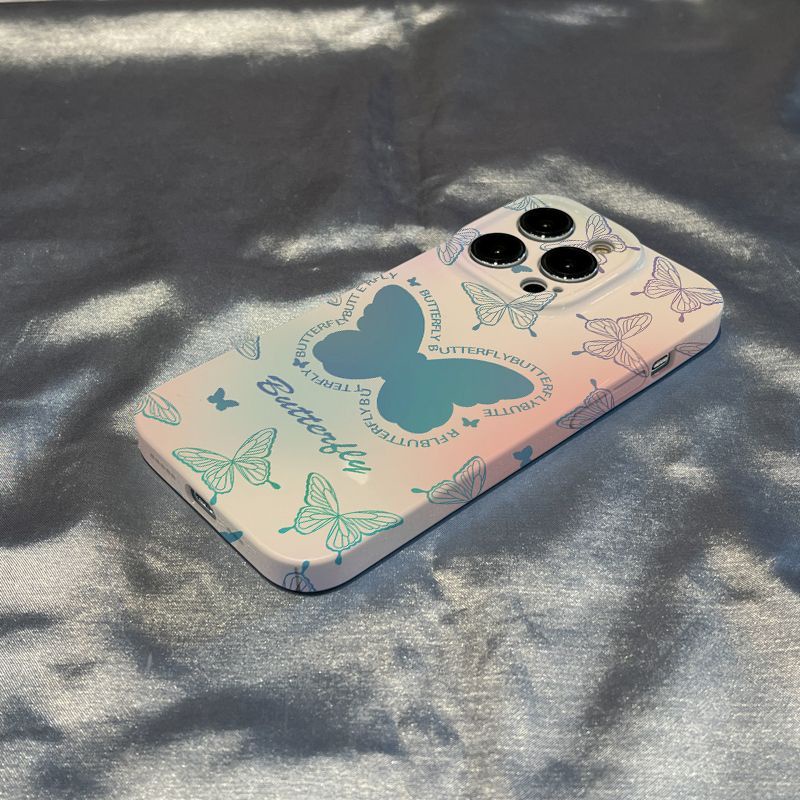 เคสโทรศัพท์มือถือแบบแข็ง-ลายผีเสื้อ-หรูหรา-สําหรับ-iphone-14plus-13promax-12-11-7-8-xr-y11w