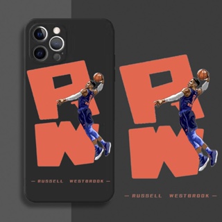 [Aimeidai] เคสโทรศัพท์มือถือ ซิลิโคน กันกระแทก พิมพ์ลาย NBA Stars Russell Westbrook สําหรับ iPhone 13 12 11 Series