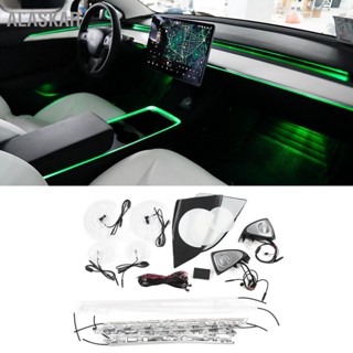 ALASKAR อัพเกรด 64 สี APP Controller ภายใน Ambient Lighting Kits V2 เปลี่ยนสำหรับ Tesla รุ่น 3 Facelift 2021+