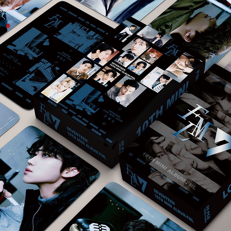 โปสการ์ดอัลบั้มรูปภาพ-kpop-seventeen-fml-lomo-จํานวน-55-ชิ้น