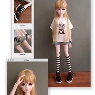 Bjd ถุงเท้าขาสั้น ลายใบไม้ สําหรับตุ๊กตา 1/4 1/3 bjd