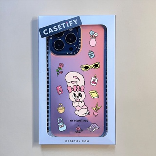 Casetify X My Essentials by Esther Kim Laser Case เคสโทรศัพท์มือถือ PC แข็ง ขอบ TPU สําหรับ IPhone 14 Pro MAX 14 Plus 13 Pro MAX 12 Pro MAX 11 Pro MAX XS MAX XR X