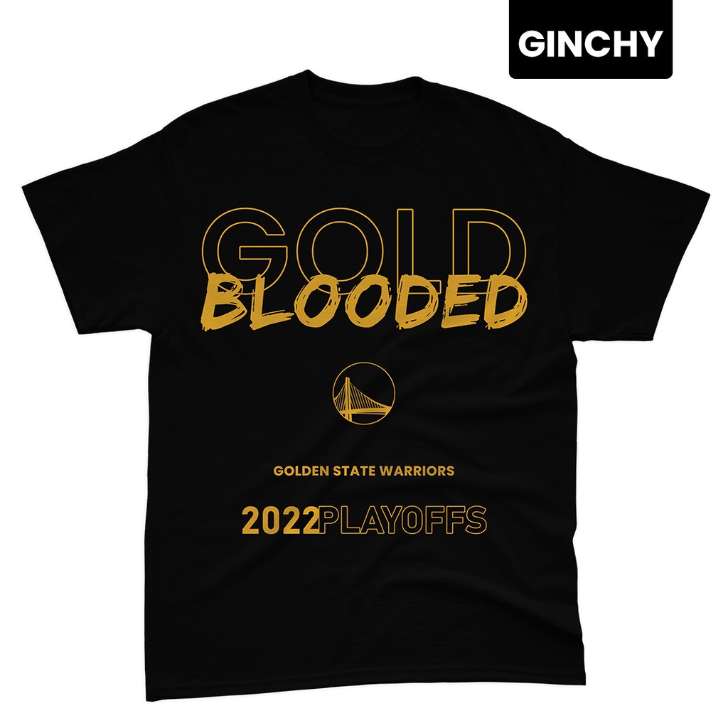 ใหม่-golden-state-warriors-playoffs-2022-gold-blooded-t-shirt-casual-unisex