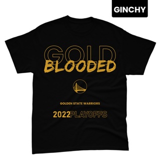 【ใหม่】Golden State Warriors Playoffs 2022 Gold Blooded T-Shirt | Casual | Unisex