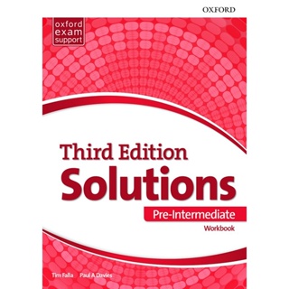 Bundanjai (หนังสือเรียนภาษาอังกฤษ Oxford) Solutions 3rd ED Pre-Intermediate : Workbook (P)