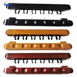 【Anna】Billiard Pool Cue Rack Wall Mount 6-Slot Hanging Snooker Stick Wooden RackHolder