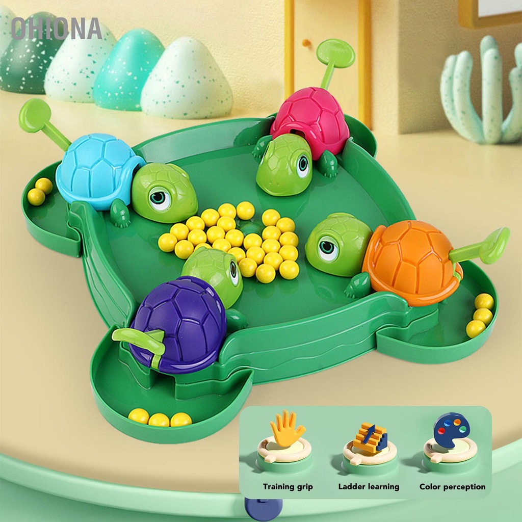 ohiona-hungry-turtle-board-game-ผู้ปกครองเด็ก-interactive-educational-eat-สำหรับคืนครอบครัว