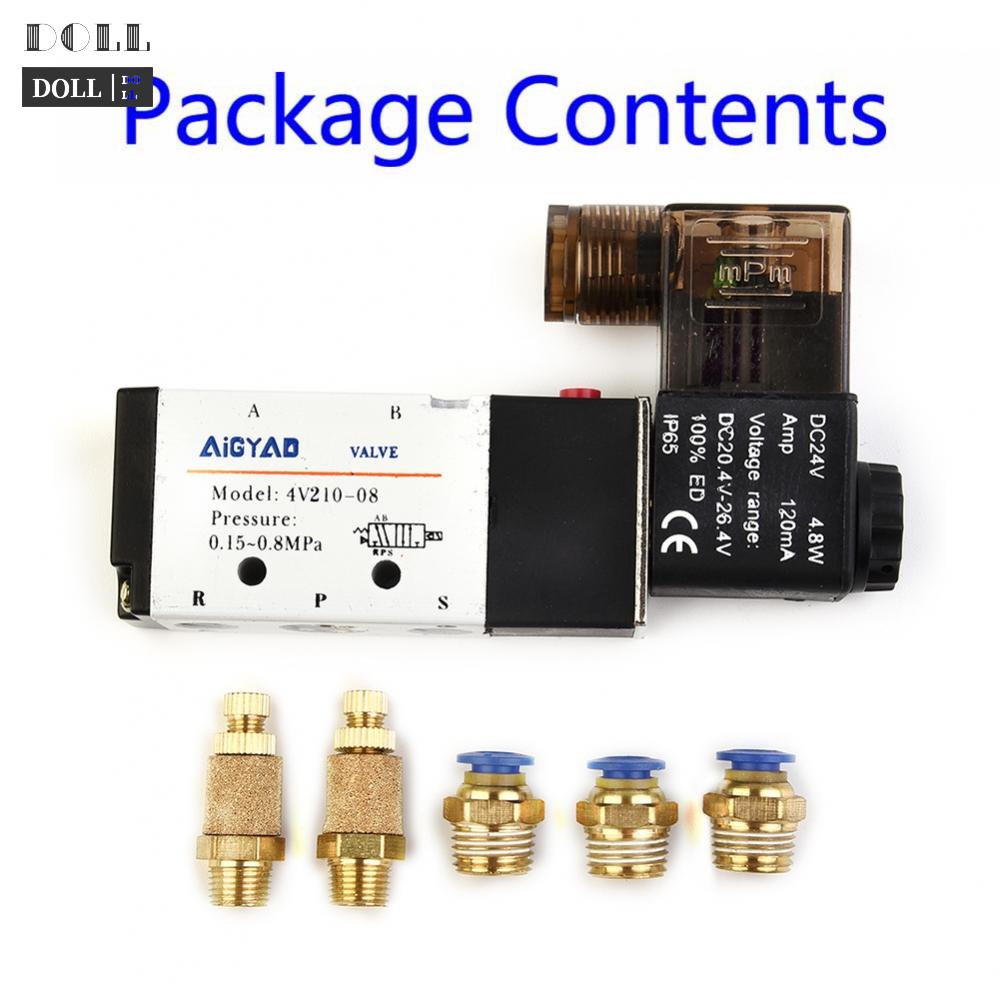 ⭐2023 ⭐Solenoid Valve Pneumatic 29mA Control Mufflers Male Connectors 2