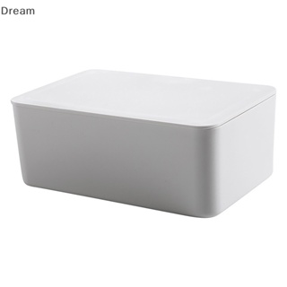&lt;Dream&gt; กล่องเก็บทิชชู่เปียก กันฝุ่น พร้อมฝาปิด สําหรับครัวเรือน ตั้งโต๊ะ ลดราคา