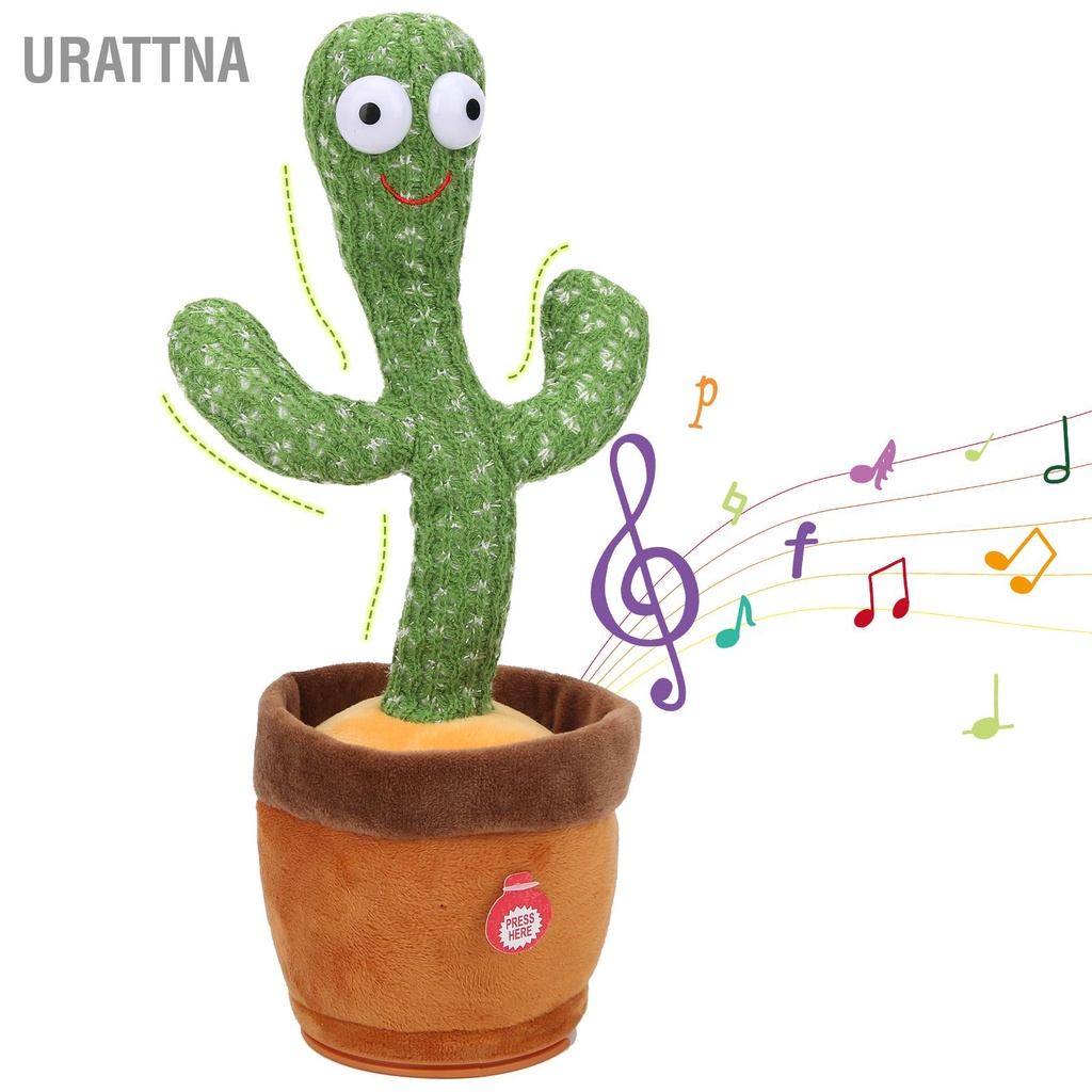 urattna-ของเล่นตุ๊กตากระบองเพชรอิเล็กทรอนิกส์ร้องเพลงเต้นรำกระบองเพชรการศึกษาเด็กของเล่นเด็ก