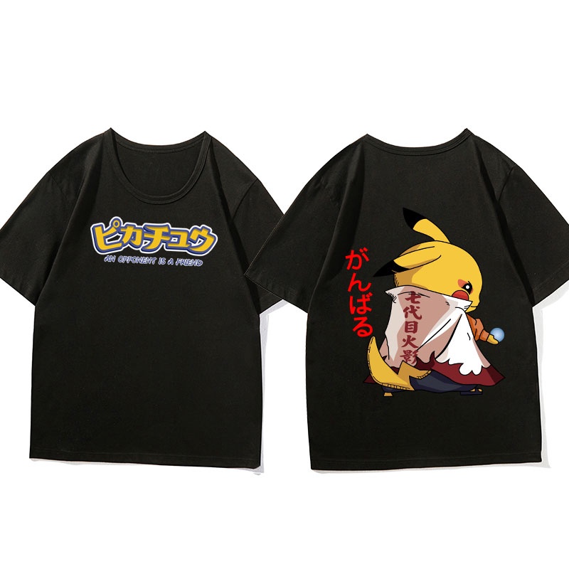 ใหม่-ฤดูร้อน-เสื้อยืด-naruto-pikachu-ชาย-ชุดคู่-naruto-sasuke-ในเสื้อยืดเทรนด์สุดฮอต-cod