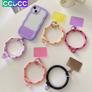 Cclcc สายคล้องโทรศัพท์มือถือ ซิลิโคนนุ่ม ลายดอกทิวลิปน่ารัก หลากสี