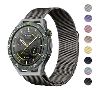 สายนาฬิกาข้อมือ สเตนเลส แม่เหล็ก สําหรับ Huawei Watch GT 3 SE GT3/2 46 มม.