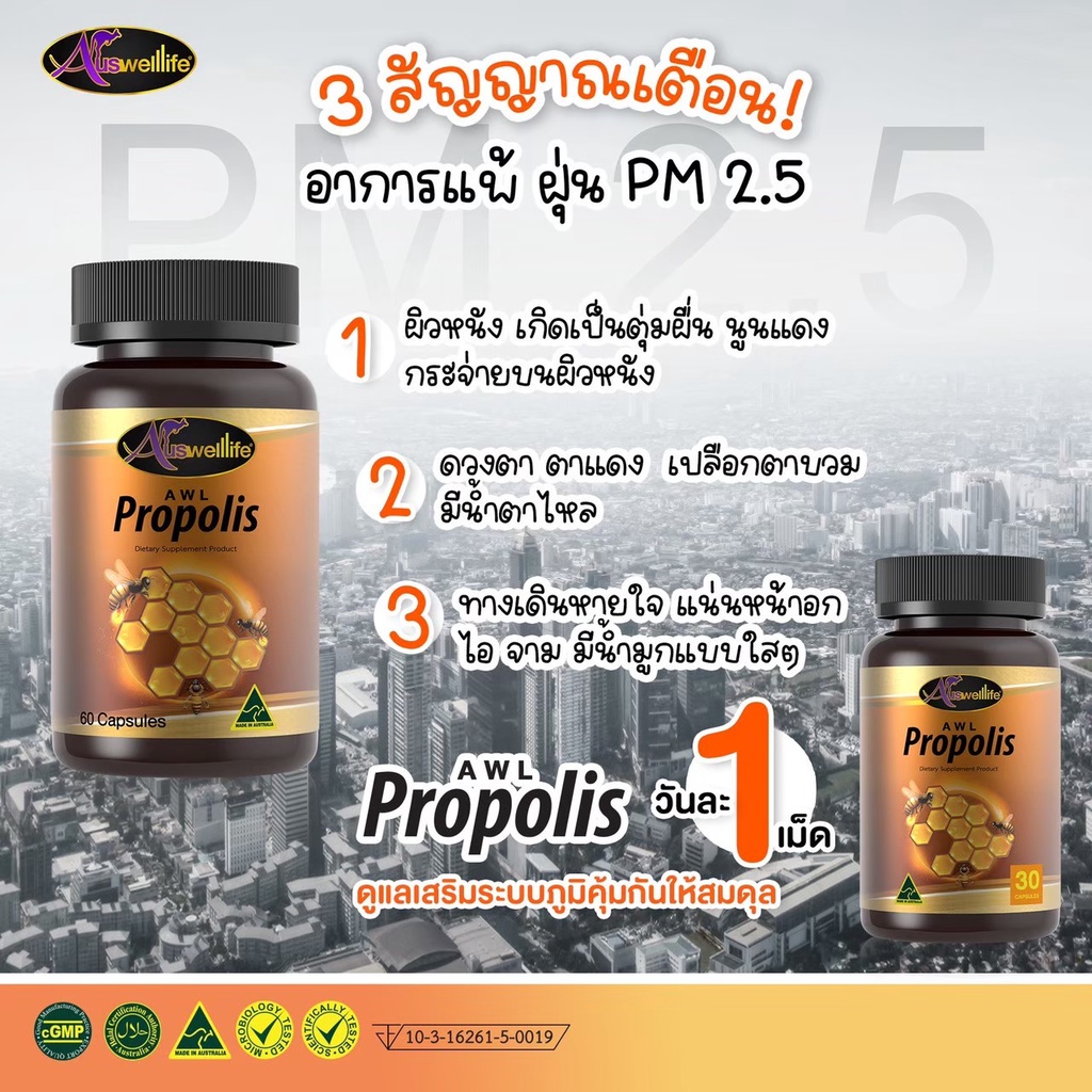 2แถม1-auswelllife-awl-propolis-รังผึ้งจากธรรมชาติ-ดูแลเสริมระบบภูมิคุมกัน-ป้องกันภูมิแพ้-ช่วยให้อาการดีขึ้น-ของแท้100