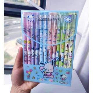 ปากกาเจล Sanrio ลบได้ สีฟ้า 12 ชิ้น สําหรับเด็ก