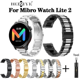 สายนาฬิกาข้อมือ โลหะ สเตนเลส แบบเปลี่ยน สําหรับ Mibro Watch Lite 2 Xiaomi Mibro Watch Lite 2