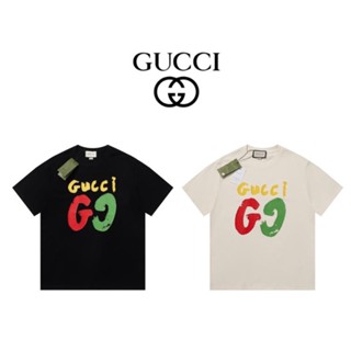 เสื้อยืดแขนสั้นลําลอง ผ้าฝ้าย พิมพ์ลายตัวอักษร G Dooiti เข้ากับทุกการแต่งกาย สไตล์คลาสสิก พลัสไซซ์ แฟชั่นคู่รัก สําหรับผู้ชาย และผู้หญิง