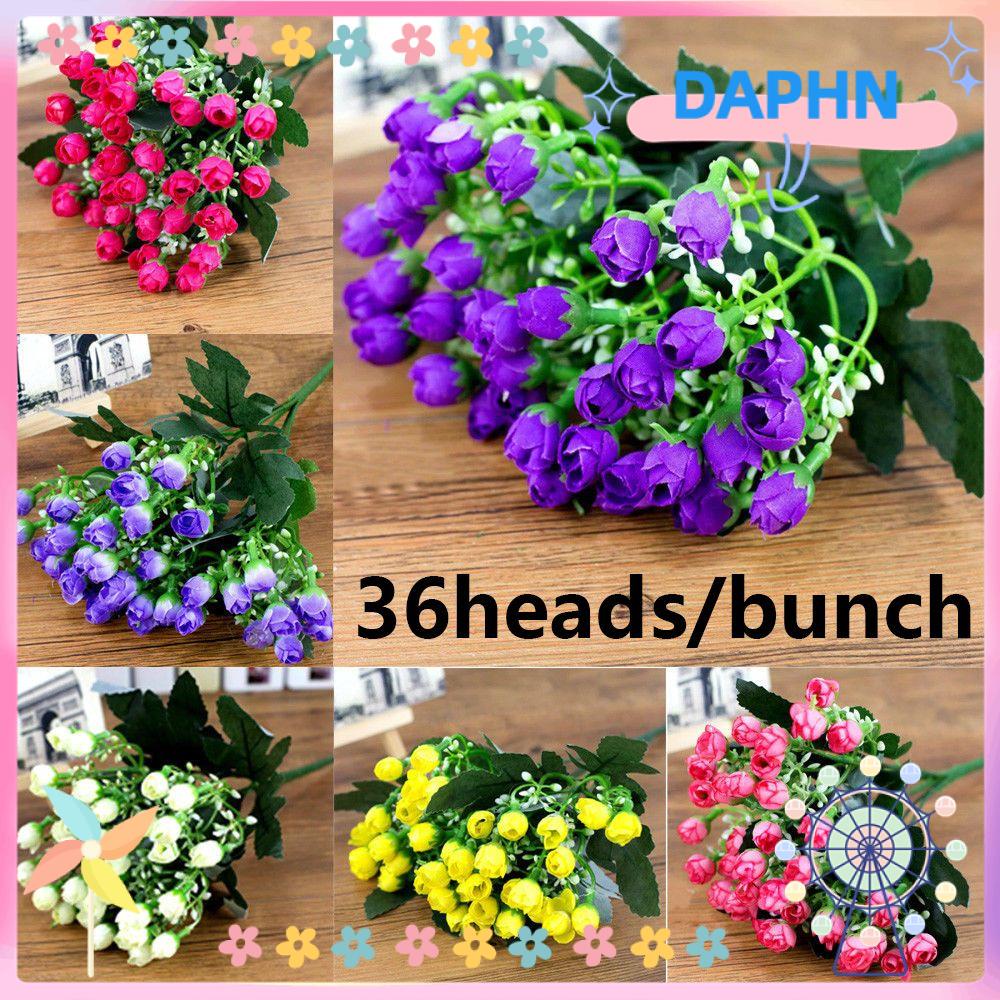 daphs-ช่อดอกไม้ประดิษฐ์-ผ้าไหม-36-ดอก-แฮนด์เมด-สําหรับตกแต่งบ้าน