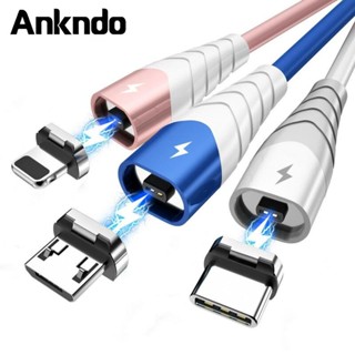 Ankndo สายชาร์จแม่เหล็ก Type C 2 เมตร Micro Usb ชาร์จเร็ว สําหรับ I-phone Android