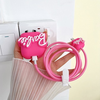 เคสป้องกันสายชาร์จ USB 18 20W ลายการ์ตูนบาร์บี้ สําหรับ Apple