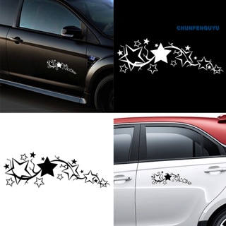 [CFGY Auto] สติกเกอร์สะท้อนแสง รูปดาว สําหรับตกแต่งหน้าต่างรถยนต์ รถบรรทุก รถจักรยานยนต์