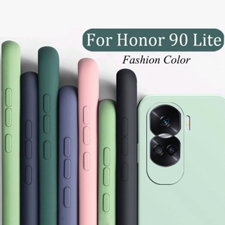 ใหม่ เคสโทรศัพท์มือถือ ซิลิโคน ทรงสี่เหลี่ยม สําหรับ Honor 90 Lite Cover Honor 90 Honor90 Pro Huawei Honor 70 80 Pro