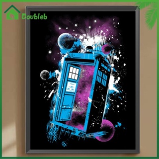 【Doub X ✮】ภาพวาดปักเพชร ทรงกลม ลาย Tardis 5D DIY สําหรับตกแต่งบ้าน ✮