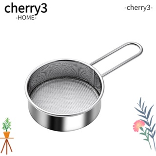 Cherry3 ตะแกรงร่อนแป้ง สเตนเลส ขนาดเล็ก เส้นผ่าศูนย์กลาง 2.5 นิ้ว พร้อมด้ามจับ สําหรับทําเบเกอรี่