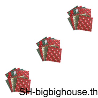 【Biho】ผ้าฝ้ายลินิน พิมพ์ลายคริสต์มาส 25 ซม. 1 2 3 สําหรับเย็บผ้า DIY