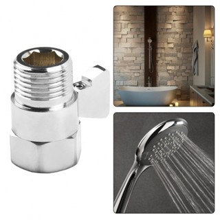 Polished Chrome Brass Flow Quick Control Shut-off Valve Shower Head Water Saver