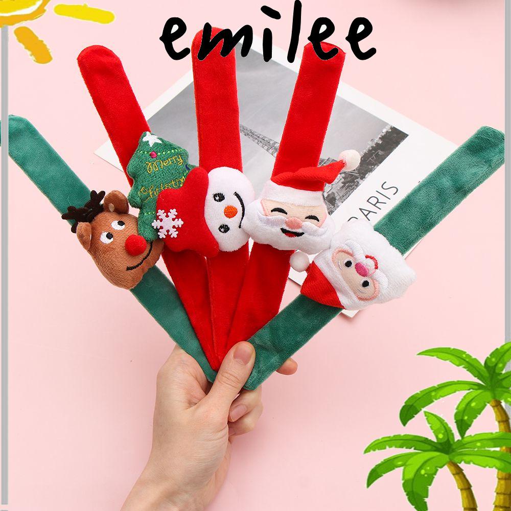 emilee-สร้อยข้อมือตบคริสต์มาส-ของขวัญสําหรับผู้หญิง-ผู้ชาย-ลายสโนว์แมน-ซานตาคลอส-ปาร์ตี้คริสต์มาส